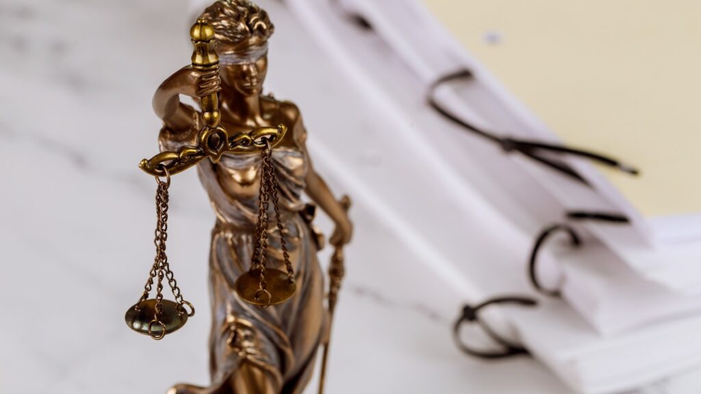 law scales on medical books