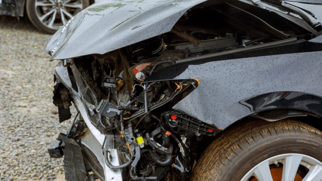 Major front end damage from head on collison