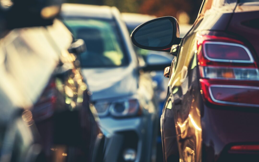 Multiple cars on road